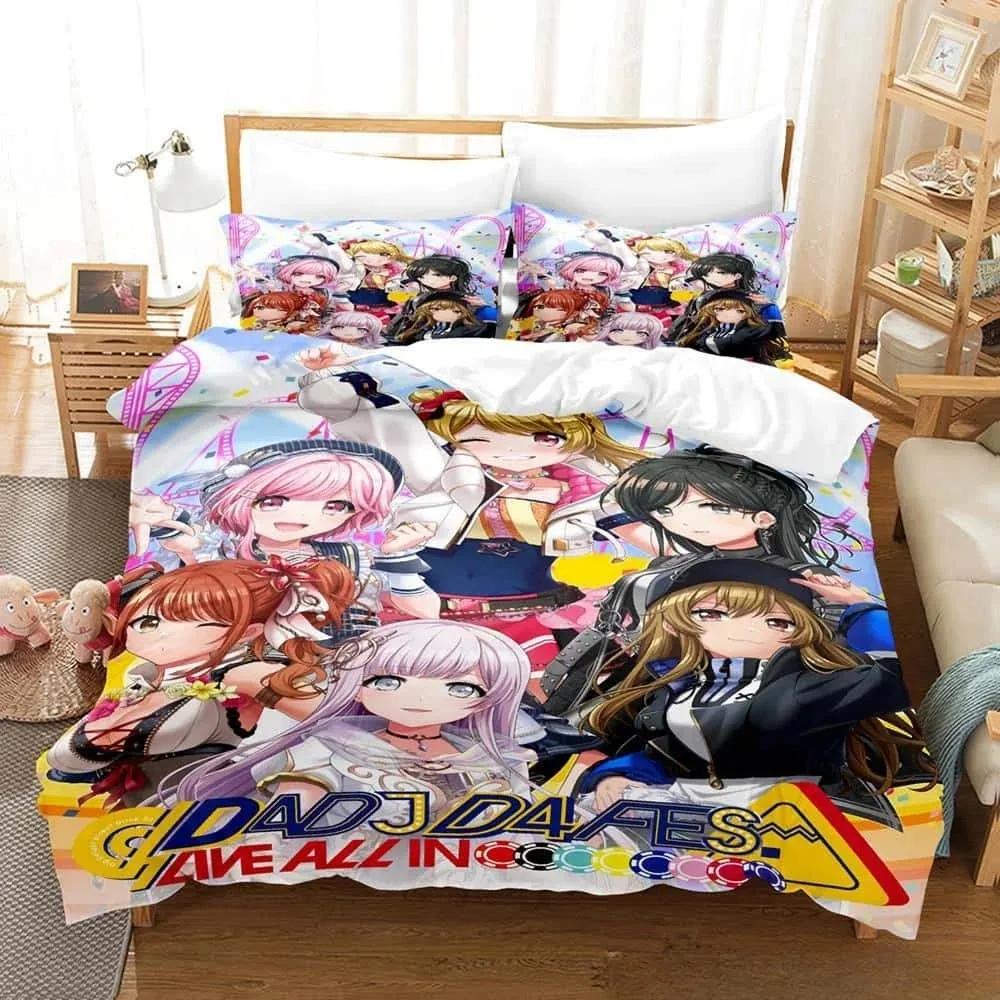 3D Print Anime D4Dj All Mix Comfortable Duvet Quilt Cover Pillowcase Bedding Set Children Bedroom Decoration Home Textile