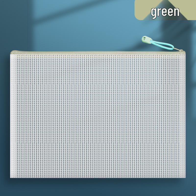 

Thickened Waterproof Transparent A4 Mesh Document Bag - Handheld Exam & Office File Bag
