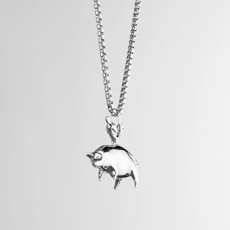 PIG & HEN Pendant Necklace - Black X Black