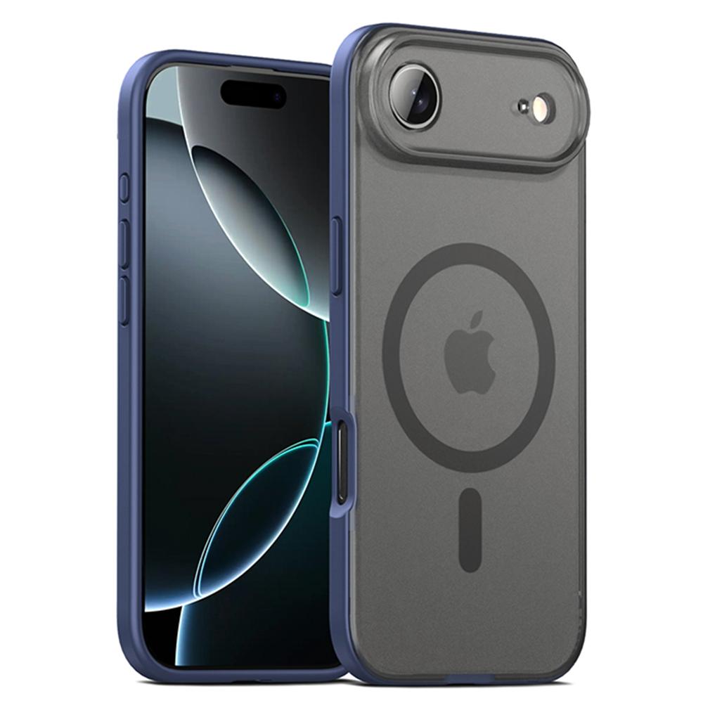 

IPAKY For iPhone 17 Air Magnetic Case Shockproof PC+TPU Matte Phone Cover Blue