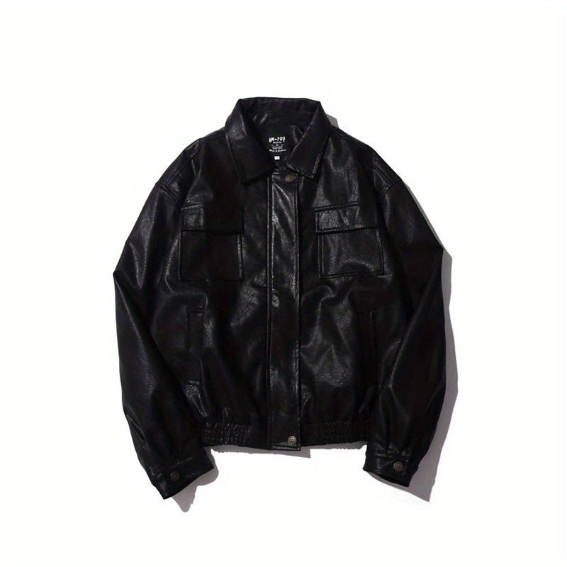 

Уличная женская свободная куртка из искусственной кожи с застежкой-молнией на поясе, весна-осень, женская байкерская куртка, шикарная верхняя одежда XXXL чёрный