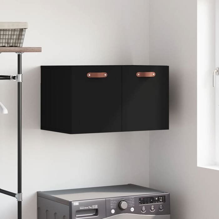 VidaXL Wall Cabinet Black 60x36.5x35 Cm Engineered Wood 829997