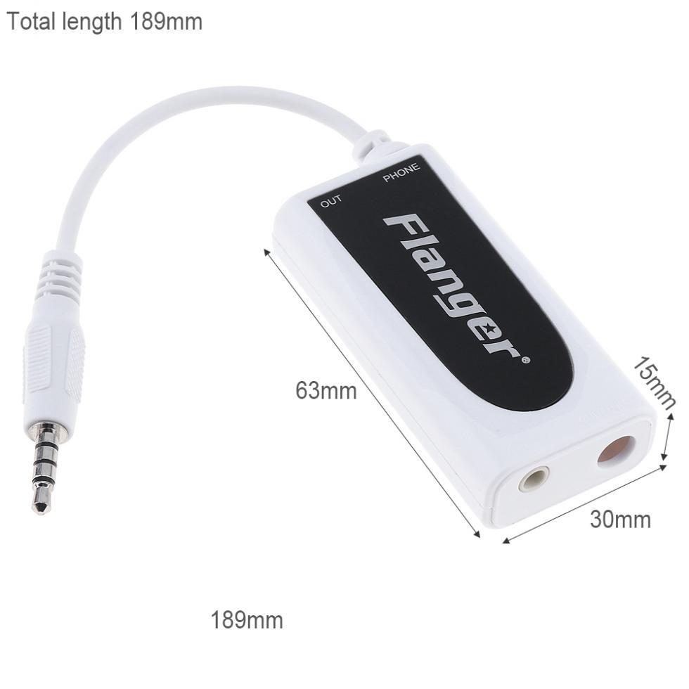 Flanger 3.5mm Output Guitar Bass To Smartphone Effect Interface Connection Adapter Audio Connector