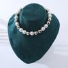 Necklace women's fashion style CCB round beads imitation pearl necklace hip hop stacked necklace with jewelry