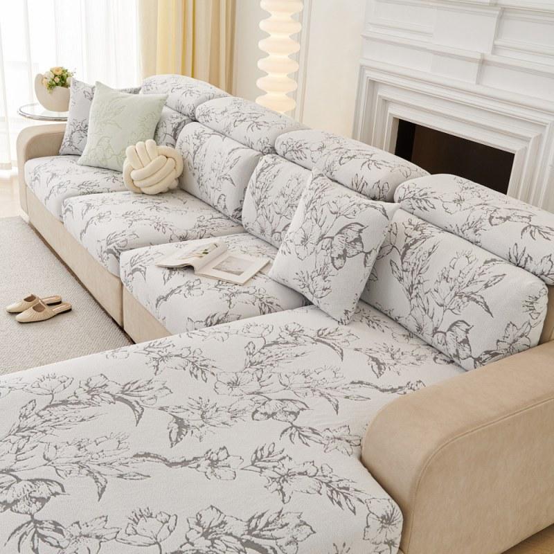 Anti-Cat Scratch Fleece Sofa Cover Full-Coverage Universal Couch Covers Anti-Slip Cushion Slipcover Combination Sofa Mattress Backrest-S 1pc