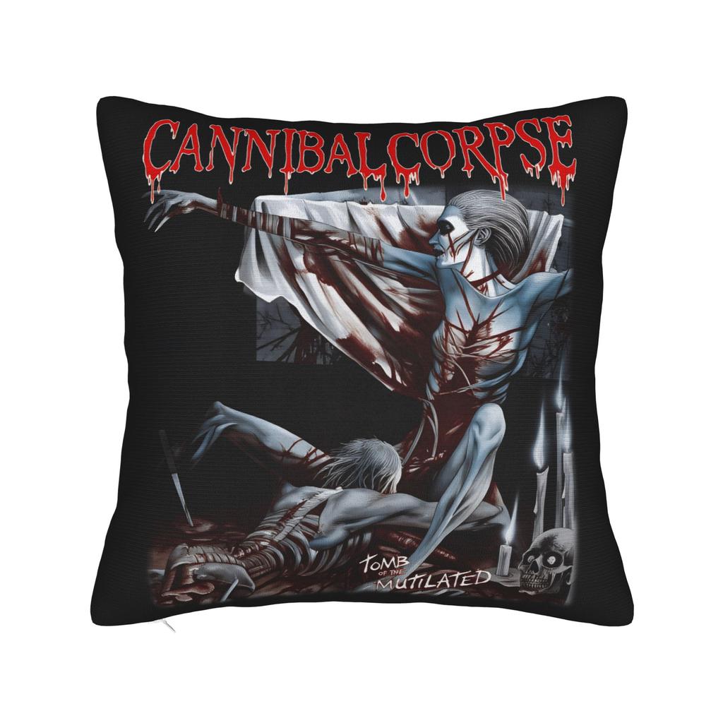 Pillow Case Death Metal Band Cannibal Corpse Soft Pillow Cover For Sofa Home Decoration Retro Trendy Pillowcases