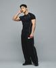 Mihag Sponsor Logo Mesh Jersey Wide Pants (Black)