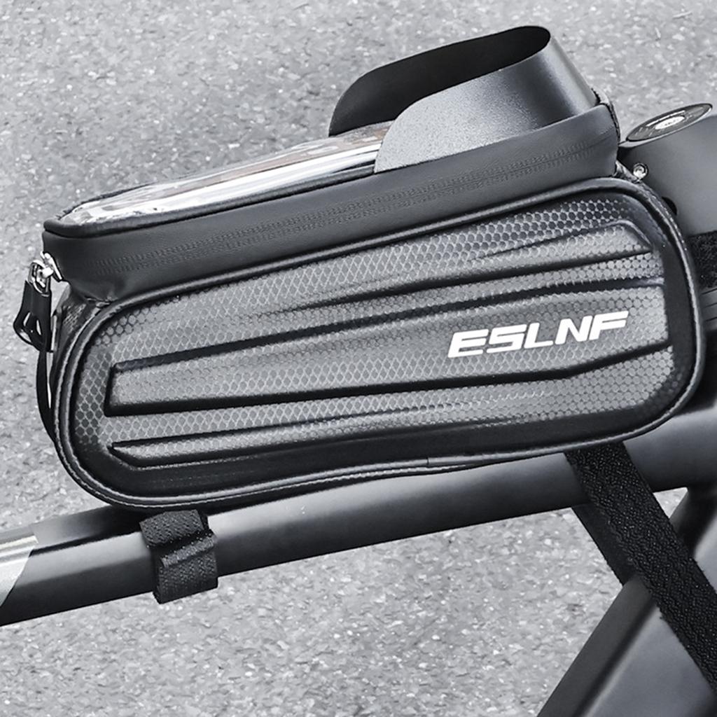 Bike Phone Mount Holder Handlebar Bag Mountain Bicycles Front Top Tube Pannier Pouch Large Capacity Bike Front Frame Bag