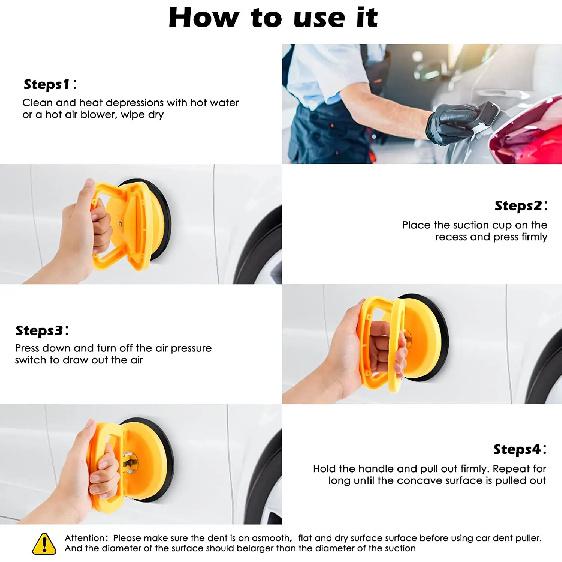 Upgrade Car Repair Tool Body Repair Tool Suction Cup Remove Dents Puller Repair Car For Dents Kit Inspection Car Dent Repair Kit