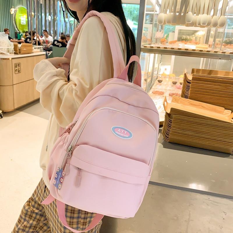 Харадзюку маленький свежий литературный мягкий студентка школьная сумка корейская версия повседневный рюкзак большой вместимости розовый