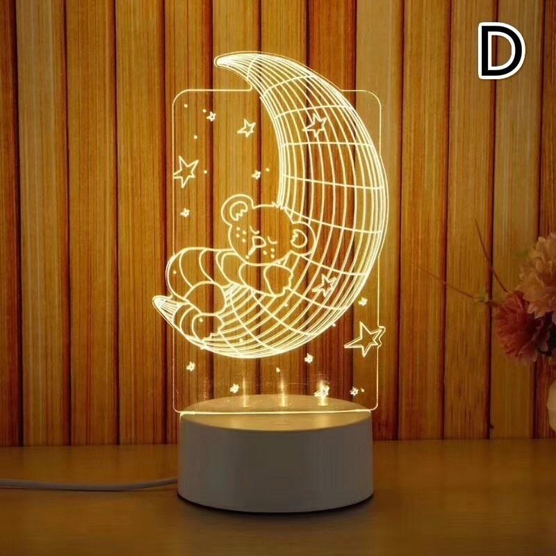 Home Decor with USB Cable Creative 3D Visual LED Night Light Table Lamp Kids Boys Gift Smart Gadgets