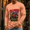 Men's Halloween Long Sleeve Neck Casual T-Shirt for Holiday Party
