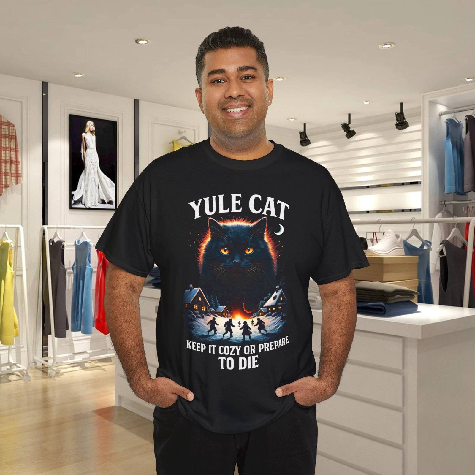 Beware the Yule Cat T- Shirt L