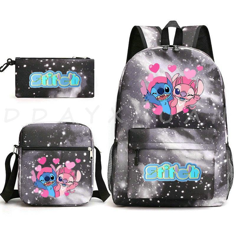 Printed Schoolbag Three-Piece Set, Primary And Secondary School Schoolbag, Backpack, Shoulder Bag, Pencil Bag.