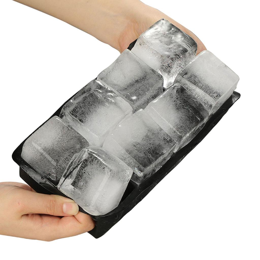 Silicone Ice Cube Tray with Lid for Large Cubes & Balls, Ideal for Home Bars