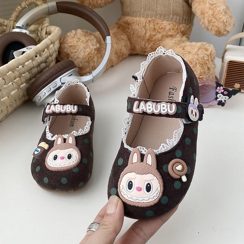 

Sweet Polka Dot Leather Shoes for Girls, Spring and Autumn Children s Princess Soft-soled Shoes 23