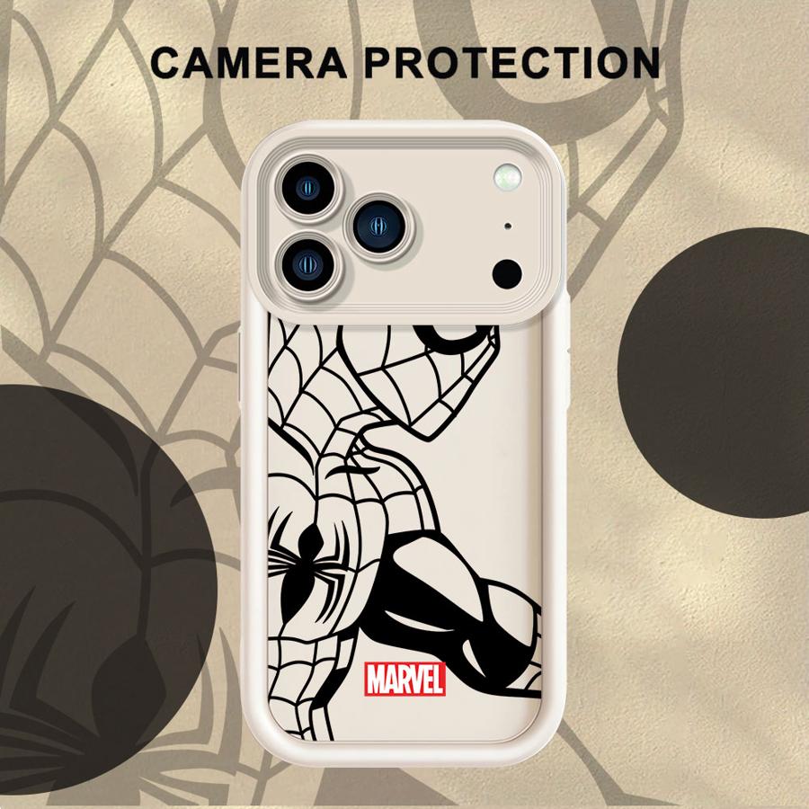 Marvel Spiderman Ironman Coole Handyhülle für iPhone 13 12 11 Pro Max 15 16 14 Plus XR 17 Air 16e XS Max Weiche Hülle