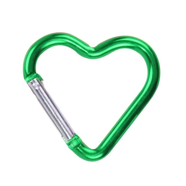 1PC Heart-shaped Aluminum Carabiner Keychain Clip Outdoor Tools Water Bottle Keyring Hook Hanging Buckle Travel Kit Accessories