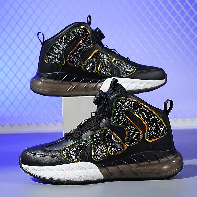 

Autumn and winter new high-value fashion high-top sports shoes popcorn soft-soled shock-absorbing running shoes 46