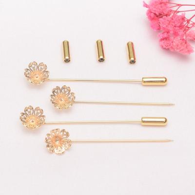 10pcs Color Retention 14K Gold-Wrapped Brooch One-Character Network Disk Brooch Diy Jewelry Accessories Brooch Clothing Pin Material