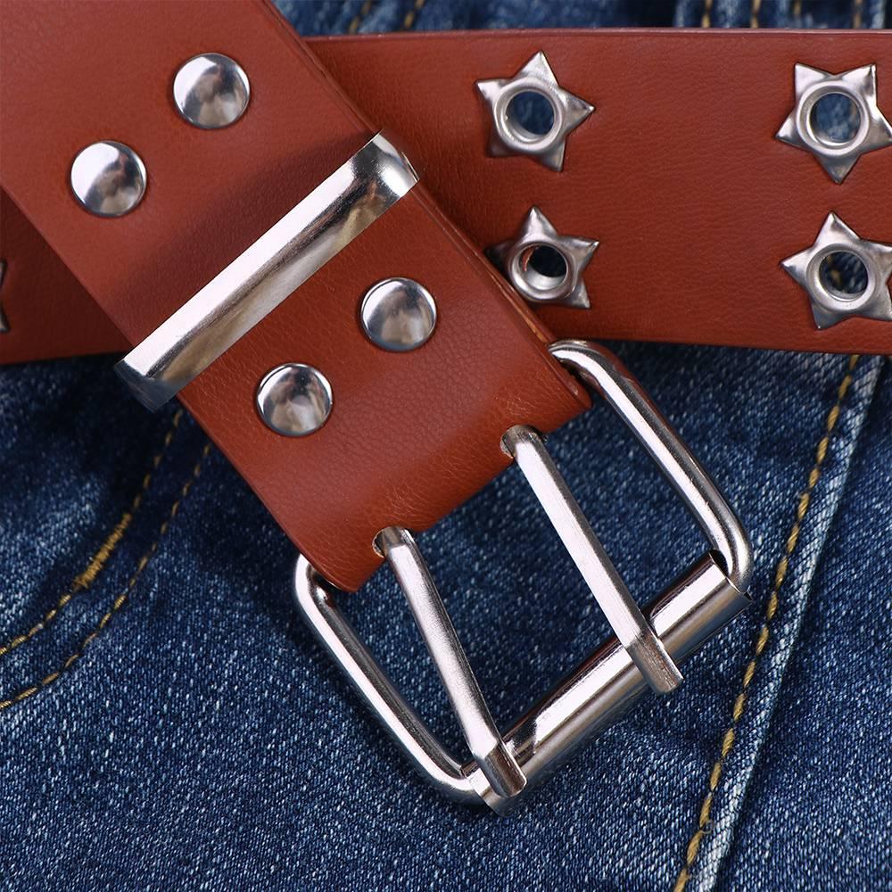 Man Metal Buckle Double Breasted Waist Strap Double Grommet Hole Korean Waist Belts Women Waistband