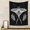 Butterfly And Moth Tapestry Black  White Flower Insect Specimen  Bedroom Dorm Home Decor