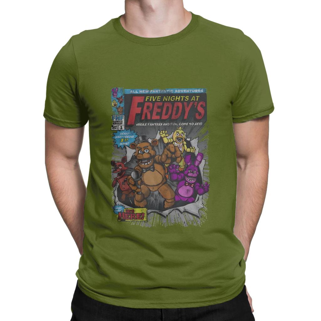 Five Nights at Freddys Comic Novelty 100 Cotton TShirt FNAF Tops Tees For Unisex