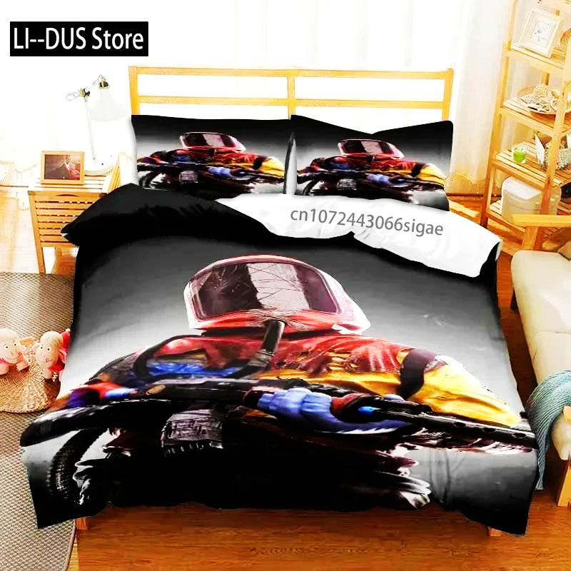 Rust Game Logo Printed Bedding Set Duvet Cover Bed Set Quilt Cover Pillowcase Comforter King Queen Size Boys Adult Bedding Set