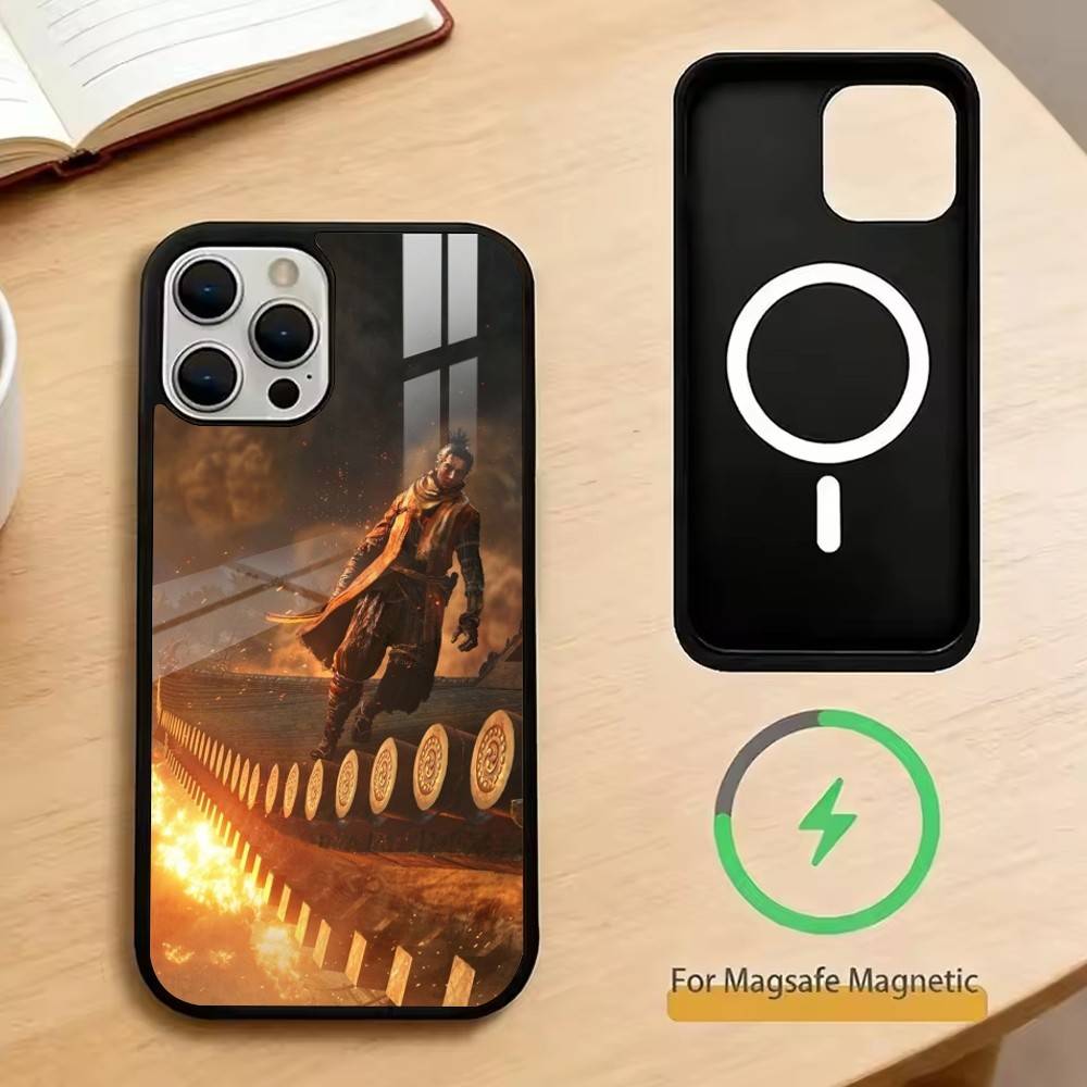 Sekiro Shadows Die Twice Phone Case For iPhone17,16,15,14,13,12,11 Plus,Pro Magnetic For Magsafe Wireless Charging