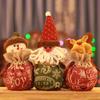 Christmas Gift Candy Bag Gift Bag, Christmas Daily Necessities Props, Santa Claus Golden Velvet Backpack Bag