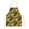 Flower Printed Sleeveless Kitchen Aprons for Women Colorful Pattern Pinafore Home Cooking Baking Waist Bib Kitchen Accessories