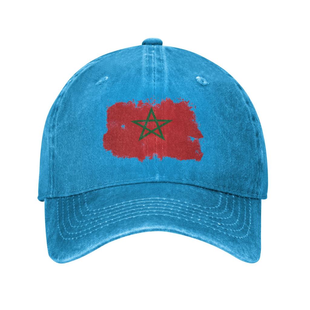 Marokko Morocco Flag Sun Baseball Cap Fashion UnisexTeens Washed Hat Hot Sale Print Tennis Skate Baseball Caps Birthday Gift