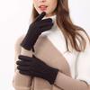Cashmere Gloves, Autumn and Winter Touch Screen Gloves Outdoor Couple Gloves Warm Cycling Gloves Five Finger Velvet Gloves Wool Gloves