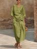 New Spring and Summer Cross-border Fashion Women's Casual Solid Color Loose Skirt Two-piece Set