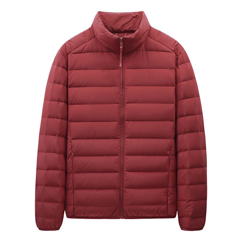 Men's Lightweight Hooded Down Jacket, Winter 2025 - Short, Warm, Trendy, 90% White Duck Down.