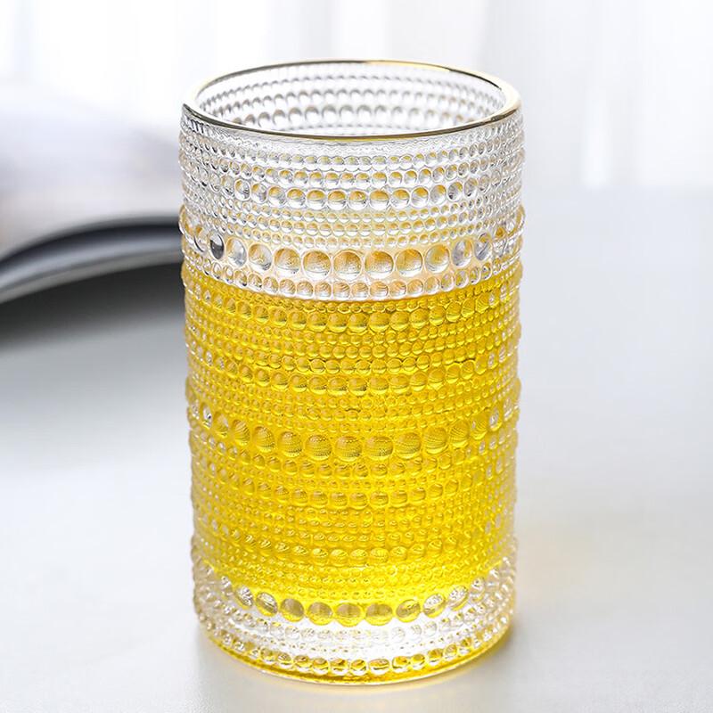 Embossed Frosted Dot Glass Water Cup Set