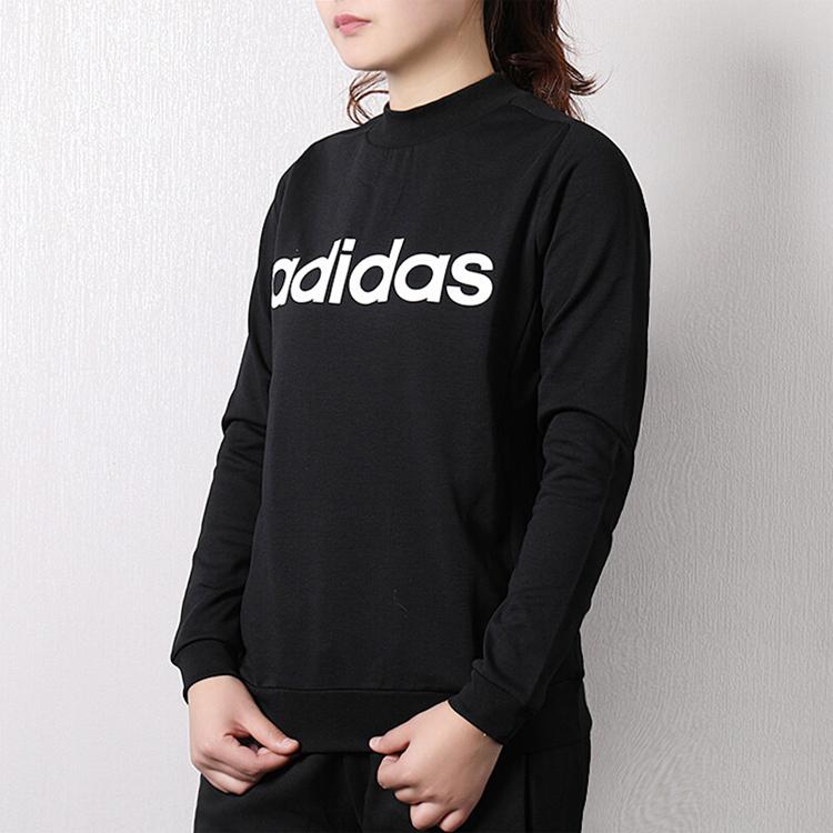 Adidas Neo American Retro Printed Sports Casual Pullover Sweatshirt Women Sweatshirt Black DM4141