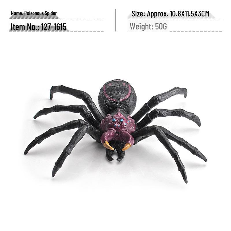 Wild Insect Model Toys: Poisonous Spider, Caterpillar, Butterfly, Mantis, Grasshopper, Dragonfly, Wasp Ornaments