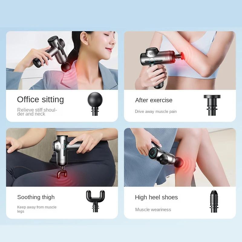 Mini Massage Gun Electric Shock Muscle Relaxation Vibration Fitness Massager For Body Neck Back Ladies Home Travel Fascia Gun