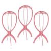 3pcs Stable Wig Stand Collapsible Hairpiece Holder For All Wigs and Hats Display Styling Tool for Haircut Training and Home Use