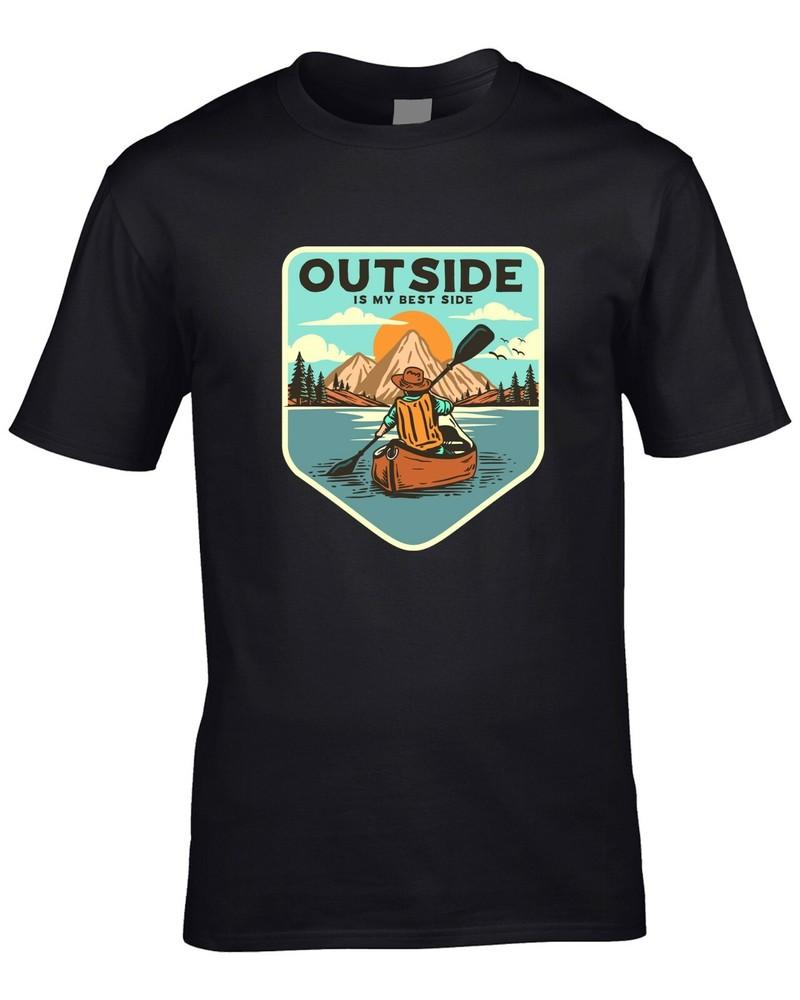 

Kayak Men s T-Shirt Kayaking River Camping Canoe Canoeing Nature Adventure Gift Unisex T-Shirt XXXXL