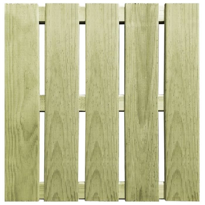 VidaXL Terrace Tiles 12 Pcs 50x50 Cm Wood Green