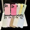Minimalist Korean Style Large Window Glass Case Compatible with iPhone 16 Pro Max Apple 17 Phone Case 14/15 Full Coverage