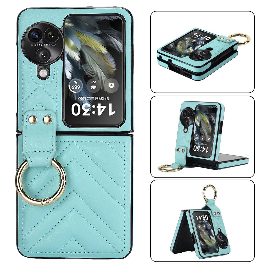 Leather Luxury Phone Case for OPPO Find N3 Find N2 N3flip Findn3flip N2flip Findn2flip Ring Hard Shell Fall Prevention Cover