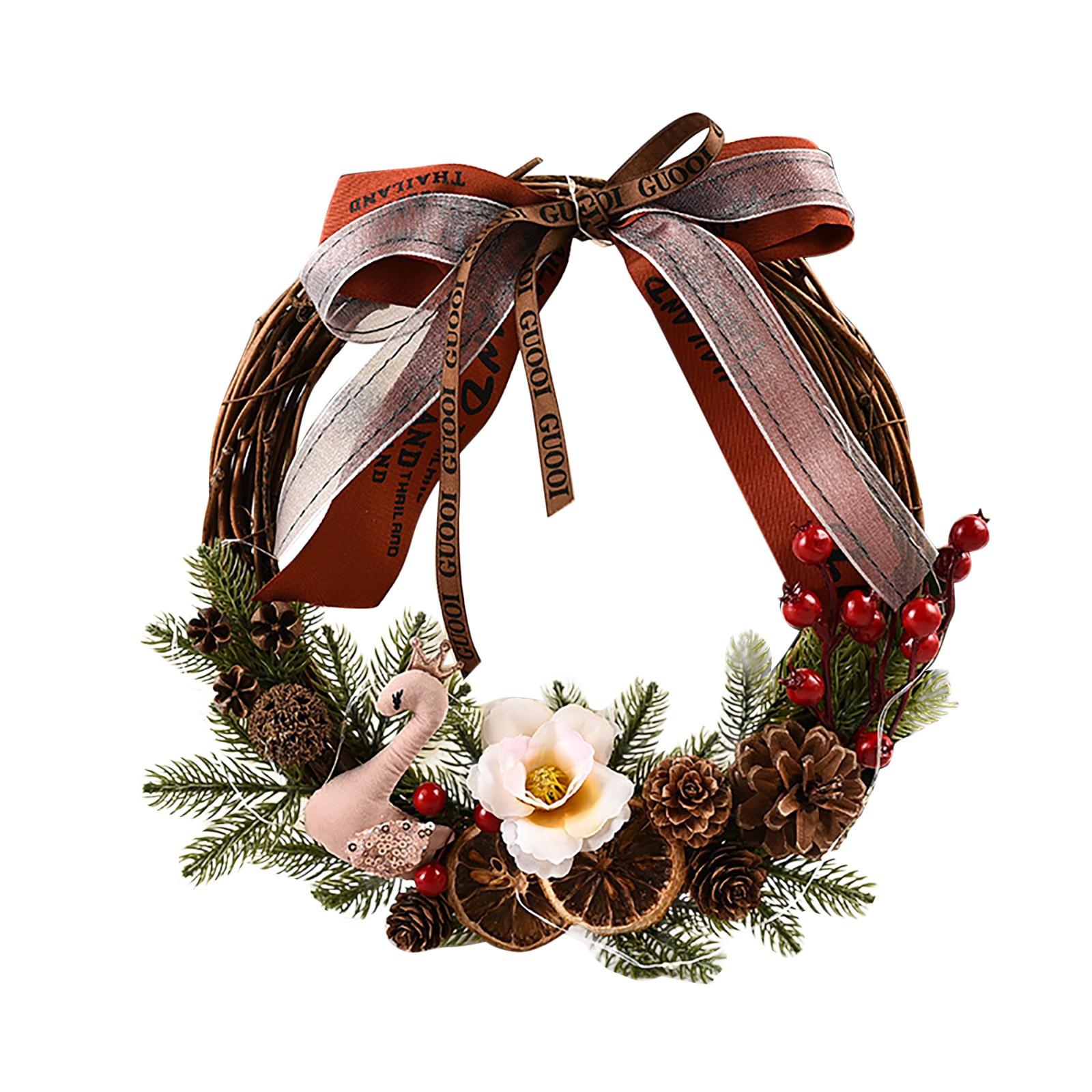 

Christmas Wreaths Xmas Art Decorations Thanksgiving Day Indoor Outdoor Home Decorative Wreath Wall Window Door Wreath