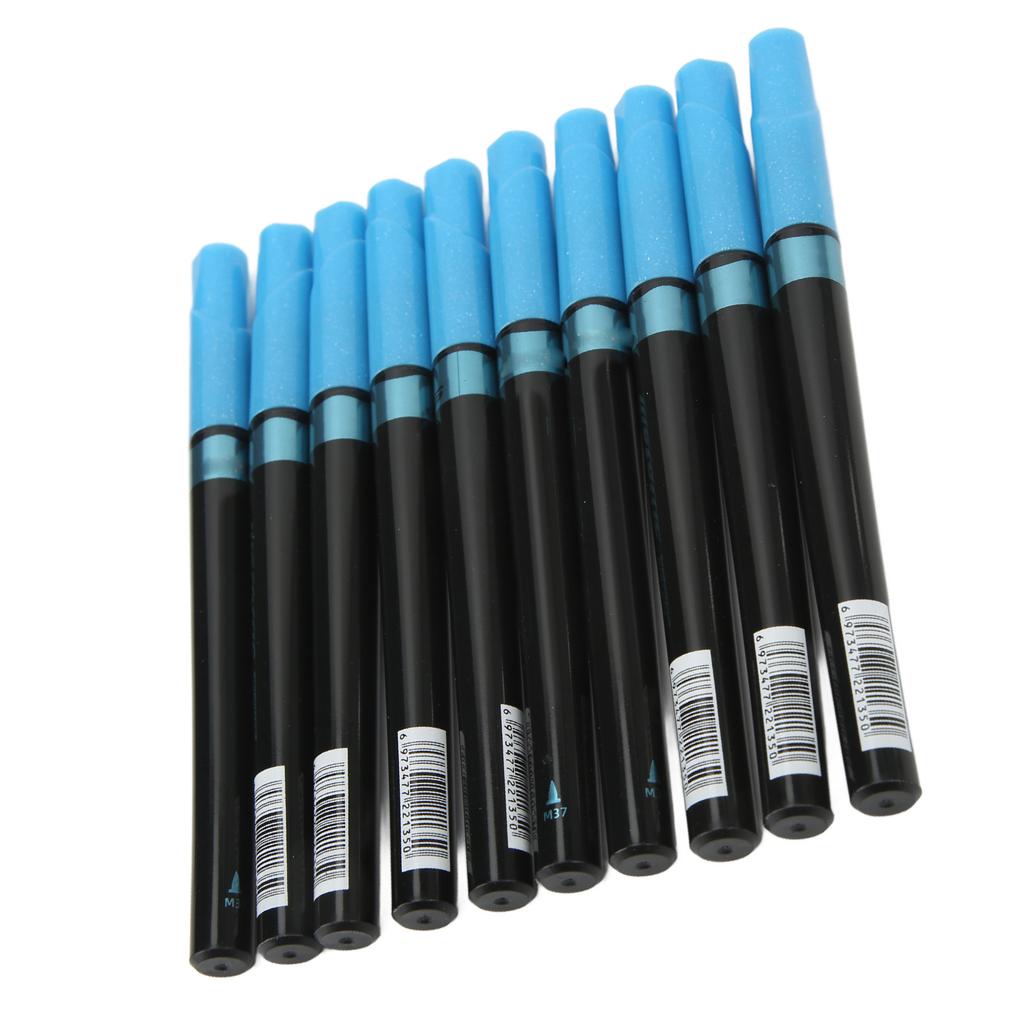 10pcs Metallic Marker Blue Ink Quick Drying Thin Rounded Tip Water BasedDIY Doodling Waterproof Metallic Paint Pens
