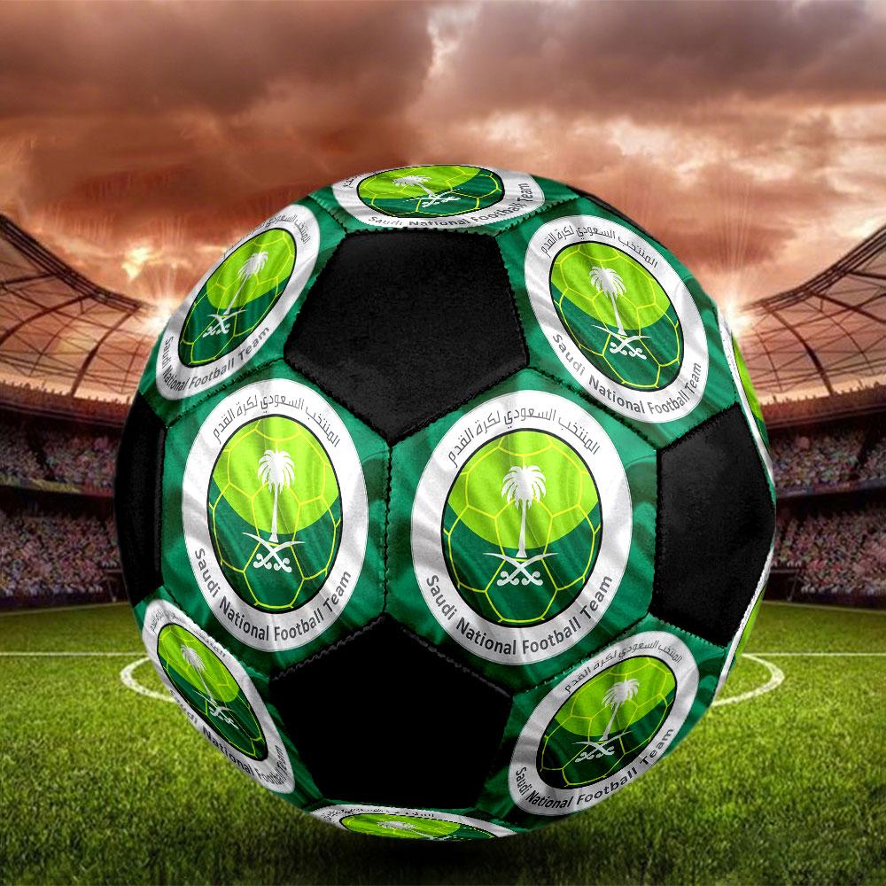 1pc Saudi Arabia National Football Team Soccer Ball Size 5 Indoor Soccer Ball Fashion Colorful Backyard Game - Great For Sports Fans Gift HE57