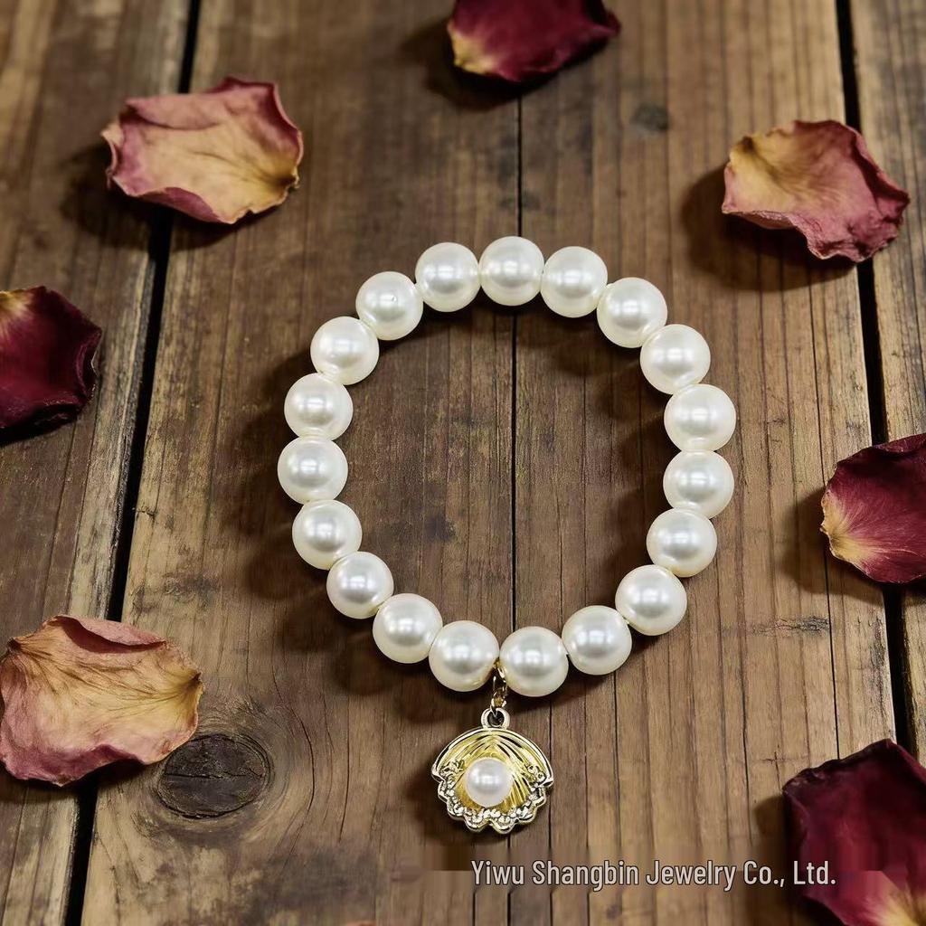 10mm Versatile Imitation Pearl & Rhinestone Bracelet