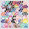 50 Cute Paw Series Graffiti Stickers Water Cup Skateboard Waterproof Decorative Stickers Children's Stationery Stickers