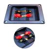Live Speaker Junction Box Speakers Terminals Box Shell 4 Coppers Binding Post Wire Cable Connectors
